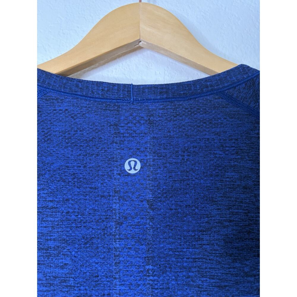 Lululemon Swiftly Tech Long Sleeve Crew in Blue Heathered Size 8 - Picture 4 of 4